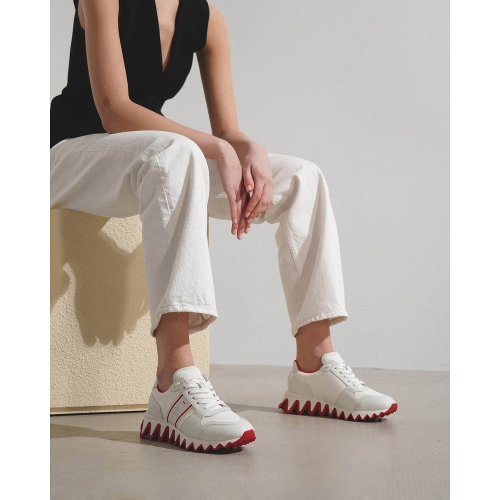 NWB Christian Louboutin Nastroshark Donna Sneakers in White Size 41 - Picture 3 of 16